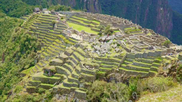 Část času zanikla Machu Pichu, Peru — Stock video