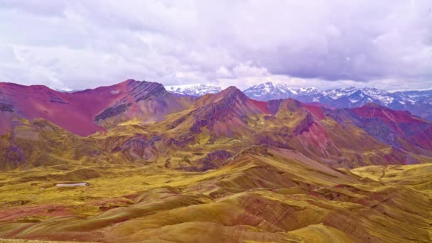 De regenboog bergen-Peru — Stockvideo