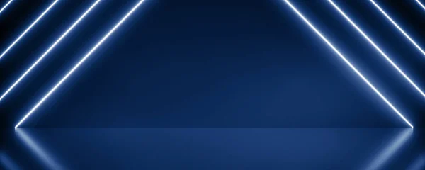 Panorama Arkaplanı Neon Soyut Hayalet Mavi Işık Şekline sahip