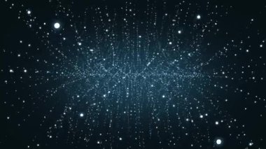 Patlama büyük veri bilgileri, yıldızlı soyut arkaplan boşluğu