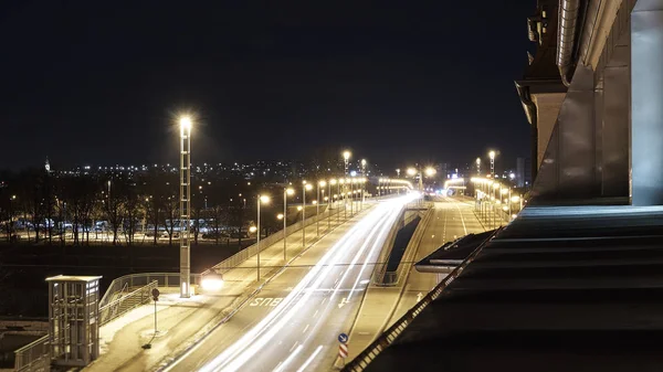 Most w Ratyzbonie, w Bawarii, w nocy — Zdjęcie stockowe