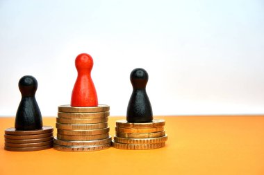 Renkli oyun rakamlar bir kazanan podyum para - boşaltmak ve numaraları ile sembolize. Spor veya iş için kavram.