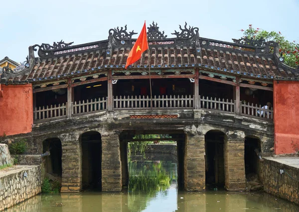 Chiński most - na widok turystyki i podróży przeznaczenia w Hoi, Wietnam. — Zdjęcie stockowe