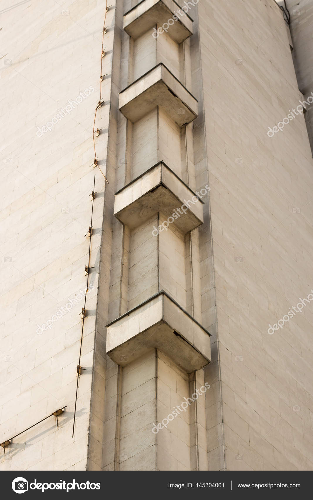 Abstract Architecture Fragment Corner With Walls And Decoration