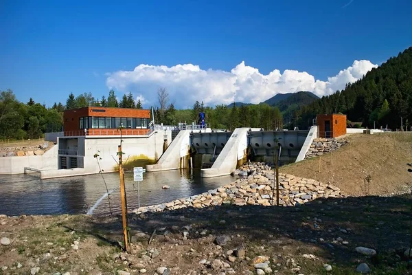 Small hydro power plant on the river Vah in Podturen - Liptovsky Jan.