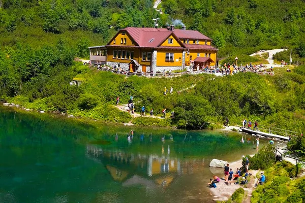 Коттедж Зеленом Озере Высоких Татрах Словакия Привлекательное Место Походов Скалолазания — стоковое фото