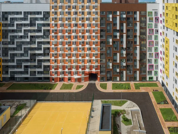 New modern low rise apartment complex. Moscow, Russia