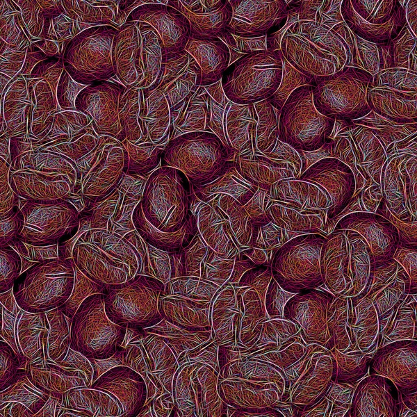 Seamless abstract illustration of coffee beans, for design and creativity