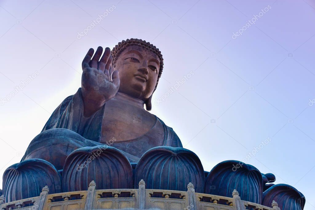 The enormous Tian Tan Buddha (Big Buddha) in Hong Kong