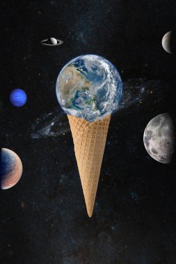 Gözleme koni yeryüzünde. Çevre koruma kavramı.