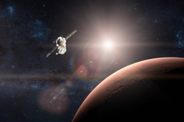 Mars gezegeni. Uzay aracının uzaya fırlatma. 