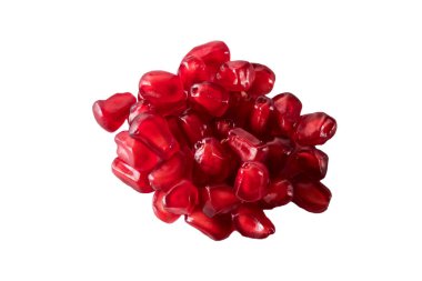 Beyaz üzerine izole nar tohumları