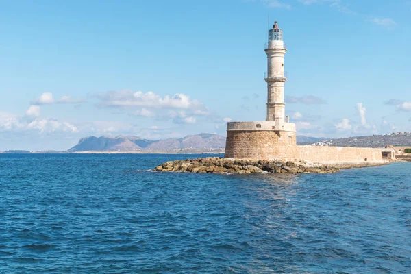 Chania, Girit, Yunanistan 'daki eski deniz feneri.