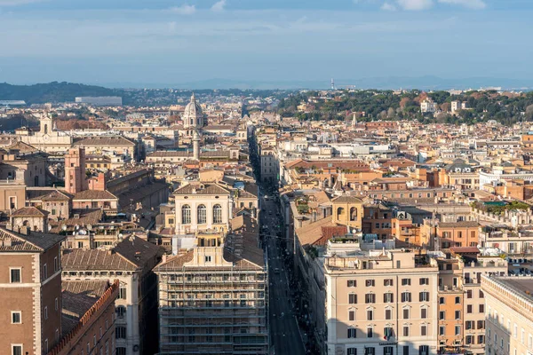 Řím, Itálie. 03 Prosinec 2017. Letecká krásné panorama pohled na Řím — Stock fotografie