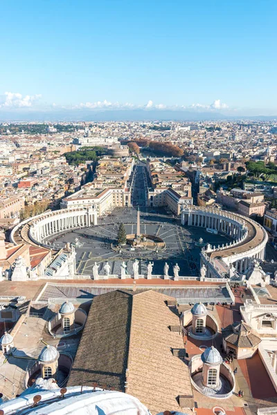Letecký Pohled Náměstí Svatého Petra Vatikánu Říma — Stock fotografie