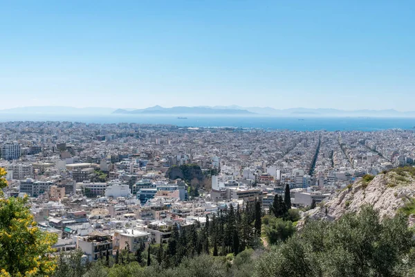 Aerial beautiful cityscape view of Athens. Greece. — Stock Photo, Image