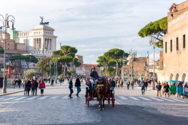 Roma, İtalya. 03 Aralık 2017. Roma'nın güzel cityscape görünümü