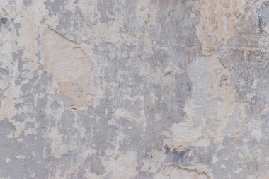 eski beyaz beton duvar ile çatlak ve kırık doku