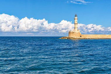 Eski Venedik Limanı Hanya'nın deniz feneri. Crete. Yunanistan.