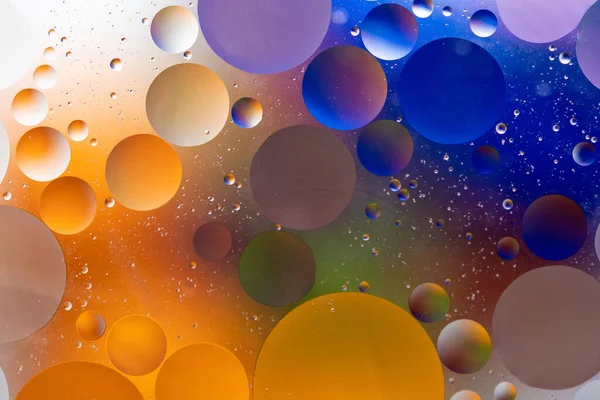 Красочный Фон Капельками Масла Поверхности Воды Абстрактный Фон — стоковое фото