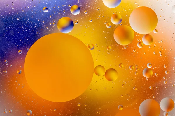 Cenário Colorido Abstrato Com Gotas Óleo Superfície Água Contexto Abstrato — Fotografia de Stock