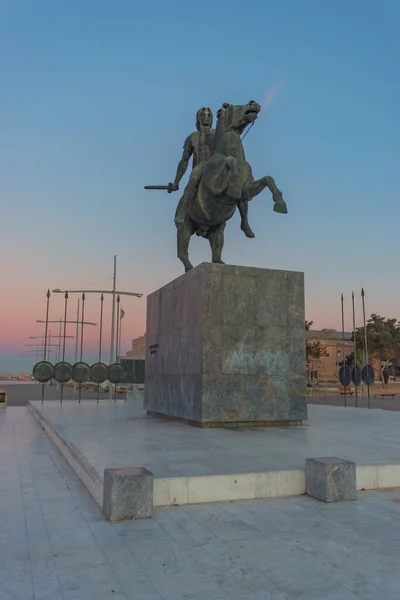 Thessaloniki Griechenland Januar 2019 Die Statue Alexanders Des Großen Bei — Stockfoto