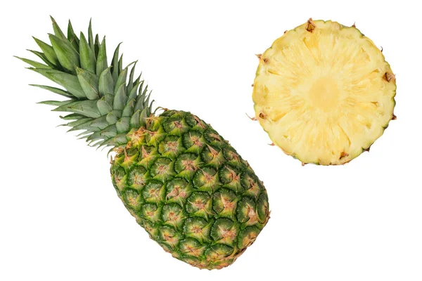 Ananas Isoleret Hvid Baggrund Fødevarebaggrund - Stock-foto