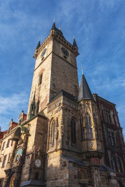 Prag 'ın Eski Kenti' ndeki Astronomik Saat Görüntüsü.