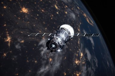 Dünya gezegeni. Uzay aracı uzaya fırlatıldı. Bu görüntünün elementleri NASA tarafından desteklenmektedir.