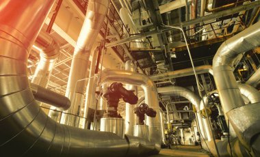 Sanayi Bölgesi, çelik boru hatları, subaplar ve kabloları