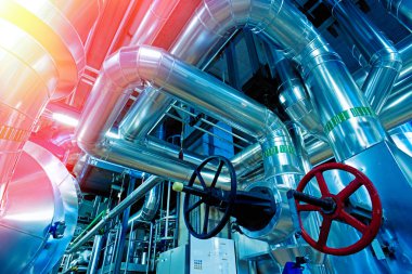 Mavi tonda iç endüstriyel arka plan.