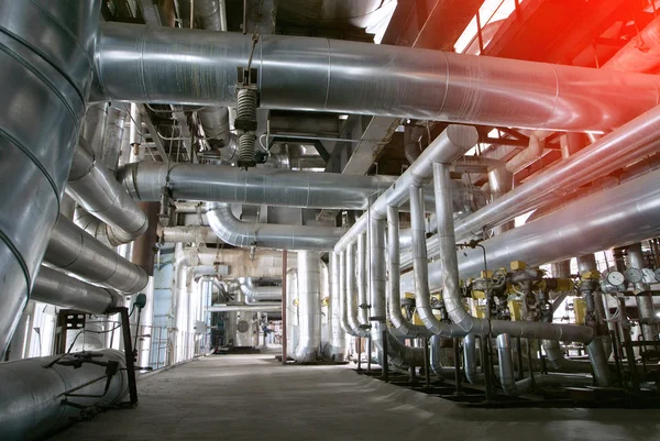 Equipment, cables and piping as found inside of a modern industr — Stock Photo, Image