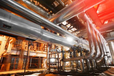 donanımları, kablolar ve borular modern Endüstr içinde bulunan