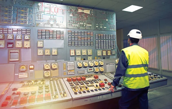 Work place in the system control room. — Stock Photo, Image