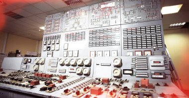 kontrol odası eski bir güç üretme tesisi