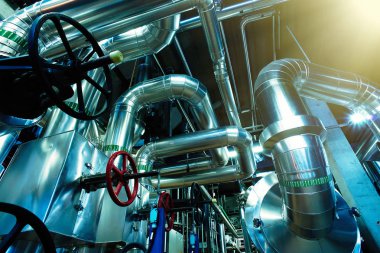 Mavi tonda iç endüstriyel arka plan.