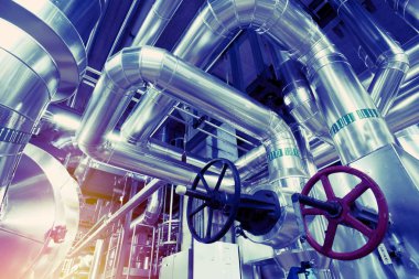 donanımları, kablolar ve borular modern Endüstr içinde bulunan