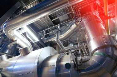 donanımları, kablolar ve borular modern Endüstr içinde bulunan