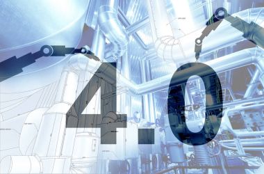 Endüstriyel 4.0 işlem altyapısı. Robot kaynak ve kroki 