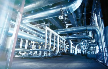 Sanayi Bölgesi, çelik boru hatları, subaplar ve kabloları