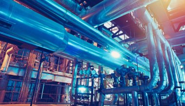 donanımları, kablolar ve borular modern Endüstr içinde bulunan