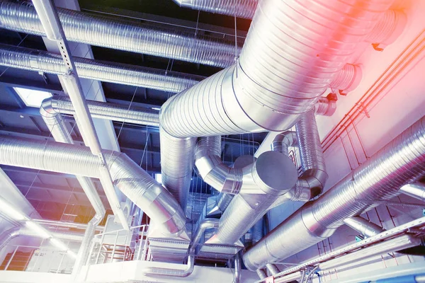 Sistema de tuberías de ventilación industrial —  Fotos de Stock