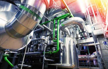 Sanayi Bölgesi, çelik boru hatları, subaplar ve kabloları