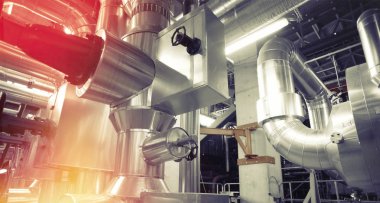 donanımları, kablolar ve borular modern Endüstr içinde bulunan