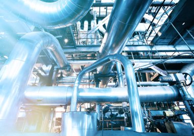 Sanayi bölgesi, çelik boru hatları ve ekipmanlar