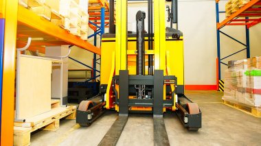 Forklift, raf ve ile dağıtım warehou palet rafları