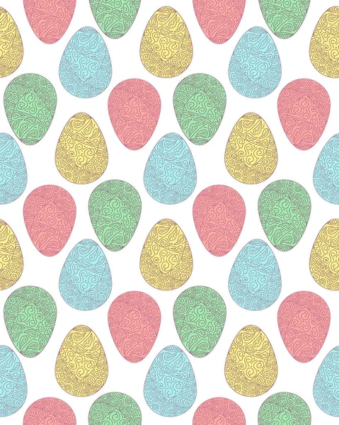 Oeufs décorés colorés Pâques — Image vectorielle