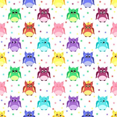 Yıldız ile renkli baykuş duyguların