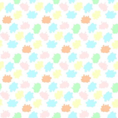 bulutlar şeklinde renkli nesneleri