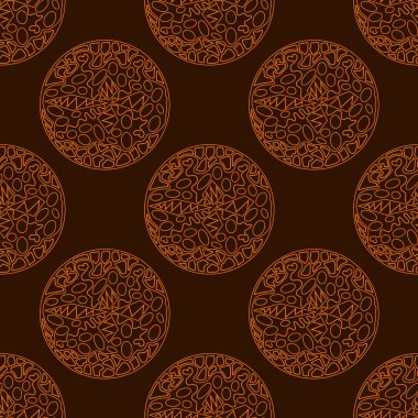 Onları farklı nesnelerle süslü daireler